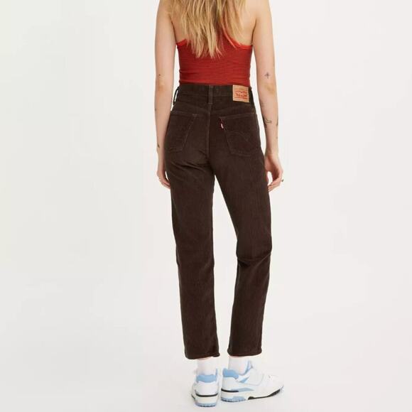 Levi's Wedgie Straight Brown Corduroy Pant Size 31 - Picture 2 of 11